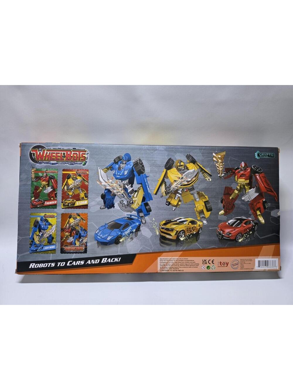 WheelBots Transforming Robots to Cars 3-Pack Set Thunder Storm Lightning Age 3+ - Picture 2 of 9